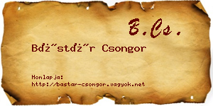 Bástár Csongor névjegykártya